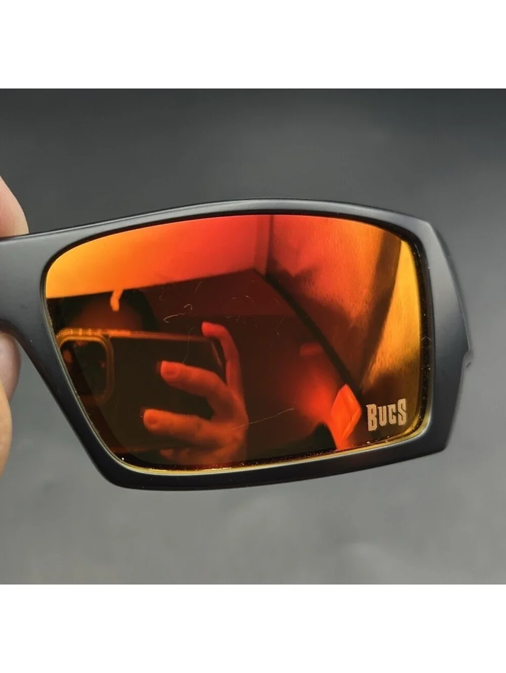 Oakley Gascan NFL Bengals Matte Black Ruby Iridium (BUCS Etched)
